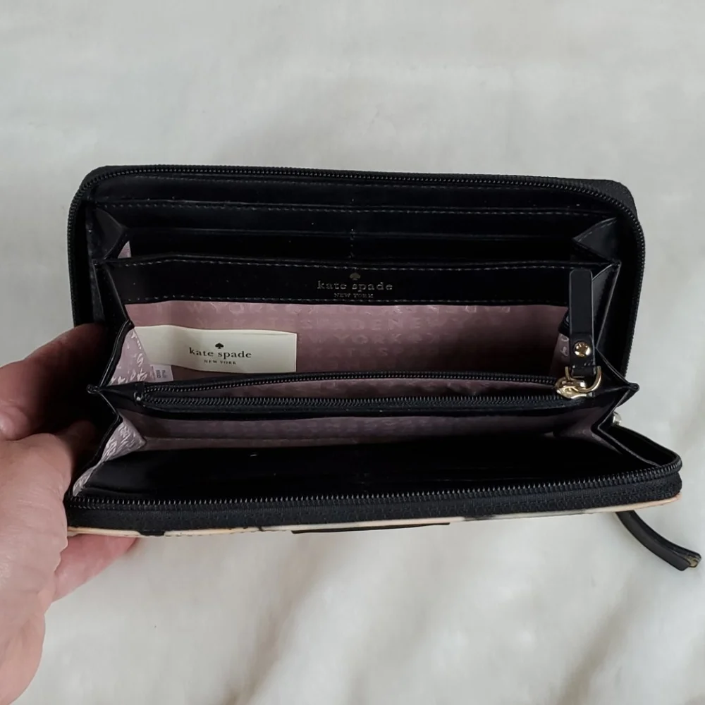 Kate Spade women wallet zipper fly